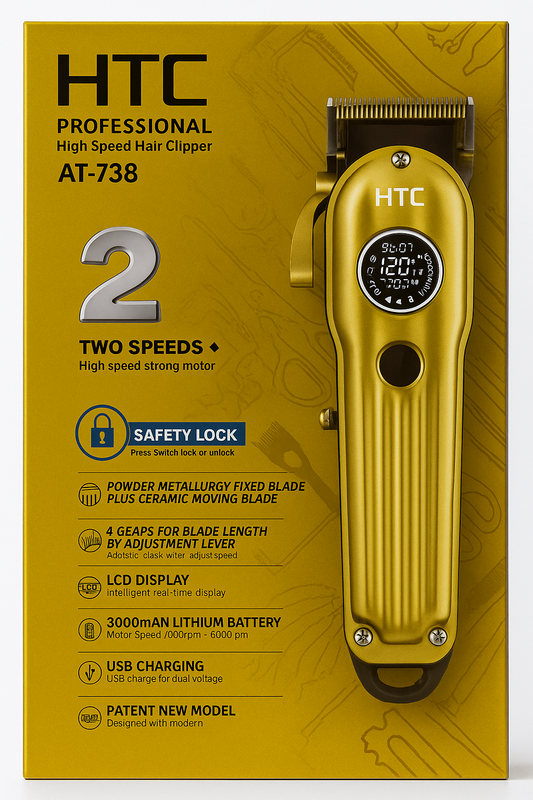 HTC Professional Hi Speed Hair Clipper - AT-738